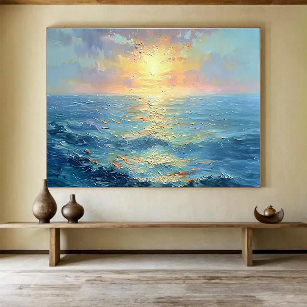 evening coastal gold canvas design 2